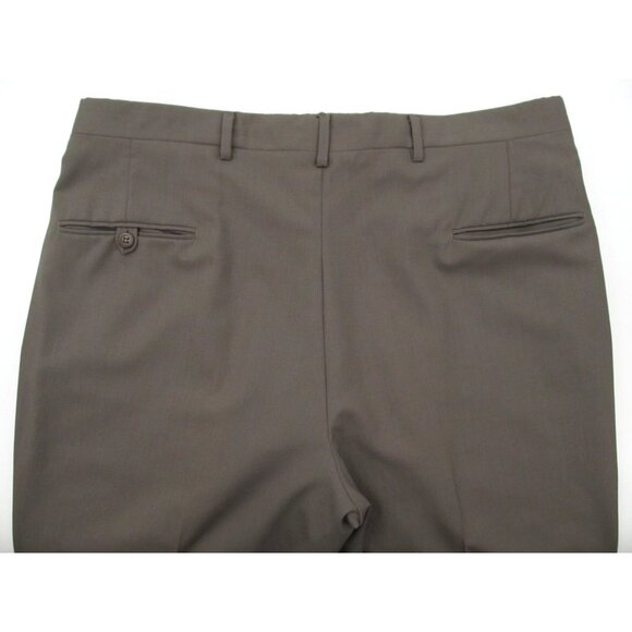 Vintage Majer Slacks Merino Wool Pants 34x29 Taupe Trousers Union Made USA - Picture 16 of 16